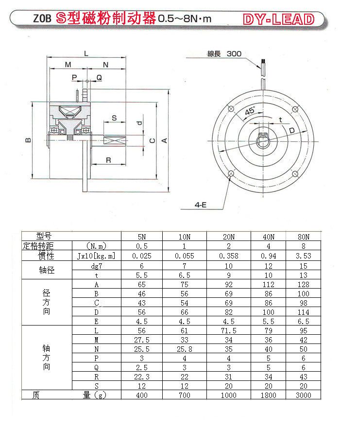 ZOB微型磁粉制动器