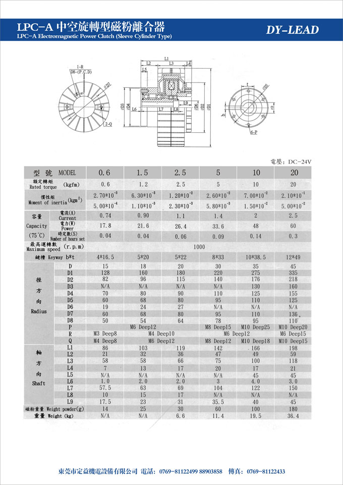 LPC-A型外壳旋转磁粉离合器